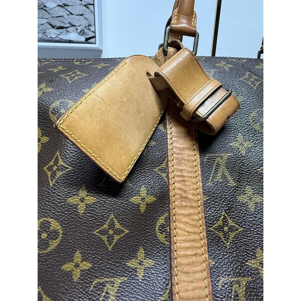 Louis Vuitton Keepall 60 Monogram Duffle Travel Bag Unisex Brown Luggage VI871